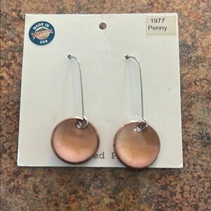 Vintage Copper Penny Earrings